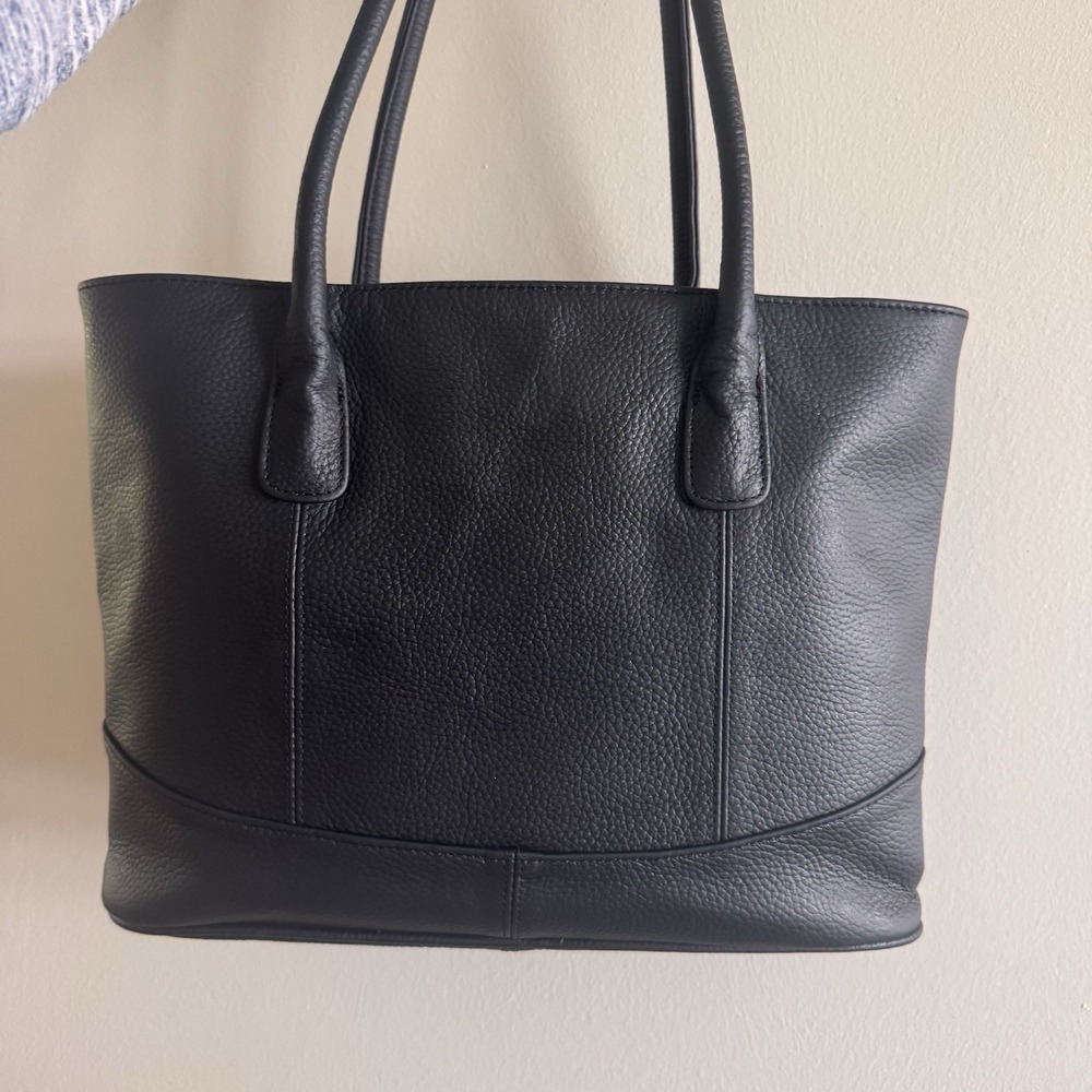 Amen Black  Pebbled Leather Shoulder Bag ~ Super Soft Leather